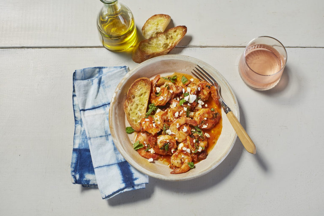 Mediterranean Shrimp with Olives and Feta