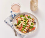 Tender Greens with Seared Halloumi and Citrus