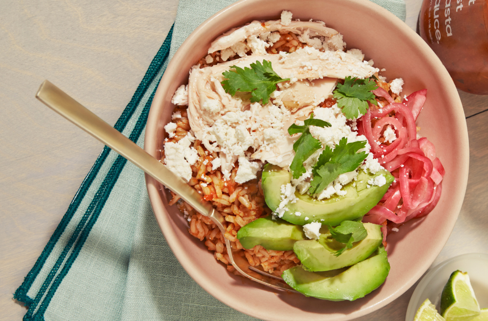 Chipotle Chicken Bowl with  Not Just Pasta Sauce